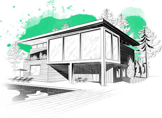 drawing graphics showing a carpenter
