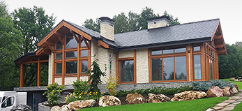 picture of all seasons wooden house