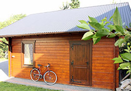 wooden garage