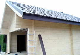 wooden garage