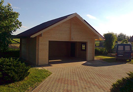 wooden garage