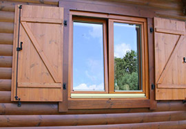 windows and doors made of wood