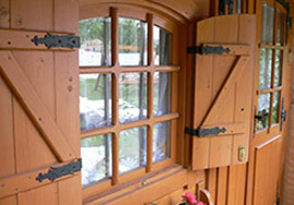 windows and doors made of wood